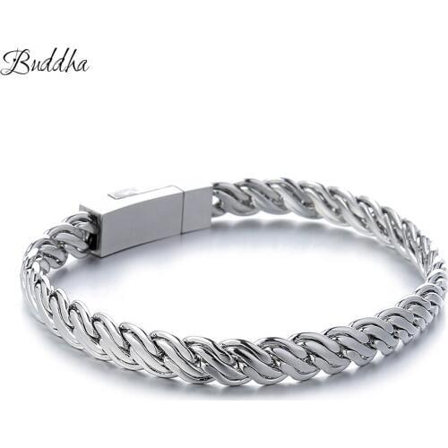 2018 New Bracelet Men Chain & Link Bracelets Fashion Couples Jewelry Buddha Bracelets & Bangles Pulseira Masculin