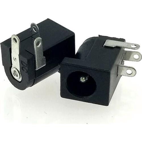 5pcs/lot DC002 Socket 3.5-1.1mm Power Outlet 3-pin Jack Socket Connector Interface Black Charging Port High Quality Household