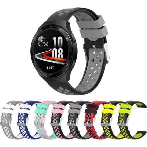 22mm Sport Strap For Huawei Watch GT 2E/GT 2 46mm Silicone Smart Watch Accessory Bracelet For Amazfit Pace Stratos 2 2S GTR belt