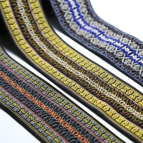 50MM Nylon Colorful Elastic Bands DIY Belt Ribbon Dress Pants Shoes Clothing Rubber 4cm Webbing Garment Sewing Accessory