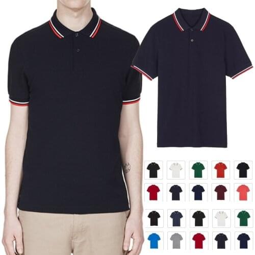 British Wheat Ears New Man Polo 100% Cotton FP Embroidery Cotton Polo Shirt Men Short Sleeve High Quality Polo 2021
