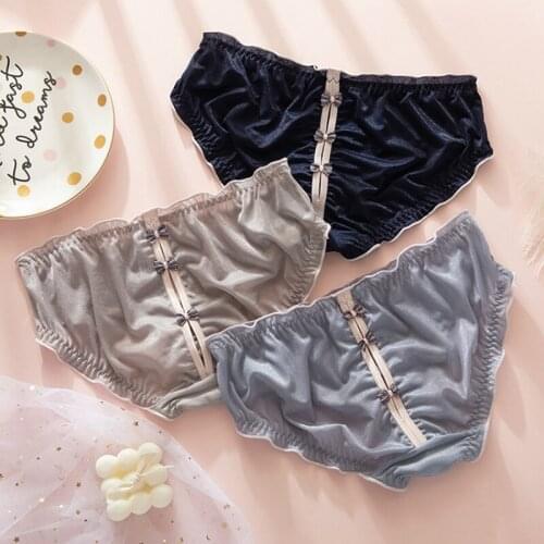 Elegant Womens Lace Panties Cute Bow Girl Briefs Sexy Seamless Female Underpants Fashion Mid Waist Womens Underwear Lingerie