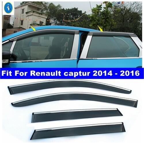 Exterior Refit Window Visors Awnings Wind Rain Shield Deflector Visor Guard Vent Protection For Renault Captur 2014 2015 2016