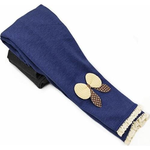 High Quality Thick Warm Winter Spring Jean Pants Bow Girls Leggings Kids Trousers Children Pants