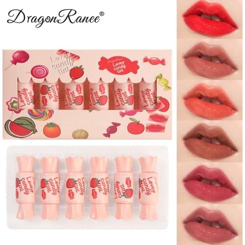 Candy Packaging Lip Gloss Waterproof Mirror Glossy Lipstick Cute Liquid Lipstick Lip Tint Moisturizing Maquiagem Cosmetic TSLM1