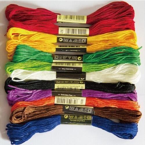 Cross Stitch threads The Unique Style 10 Cross Stitch Cotton Embroidery Thread Floss Sewing Skeins Craft Dofferent Colors shop2