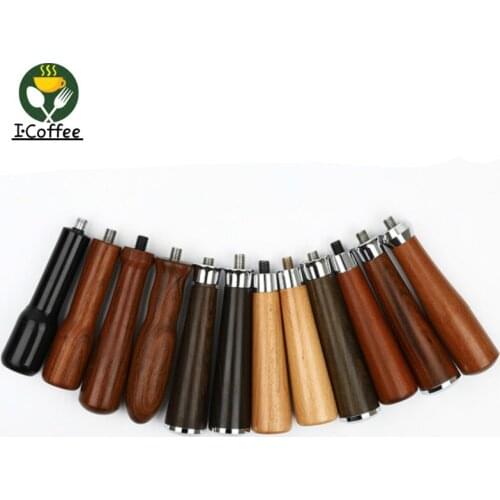 10MM Multi specification solid color coffee handle solid wood plastic coffee appliance handle Italian simple handle accessories