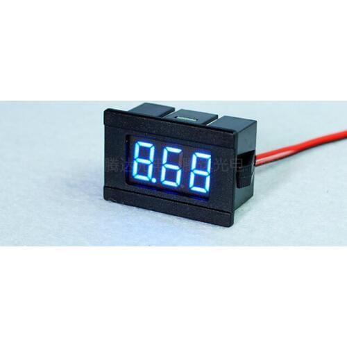 10pcs 0.36'' Mini Digital Voltmeter DC4.5-30V 2 wires Vehicles Motor Voltage Panel Meter 4.5V TO 30V led Display Color:Blue hot