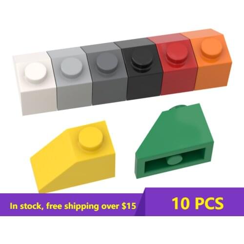 10PCS Bricks Slope 3040 2x1 High-tech Changeover Catch for Building Blocks Parts Classic Brand Kids DIY Educational Parts Toys