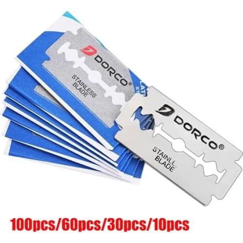 100/60/30/10pcs Double-sided Razor Blade Stainless Steel Razor Blades Men Shaving Razor Shaver Manual Razor Blade Shaving Tool
