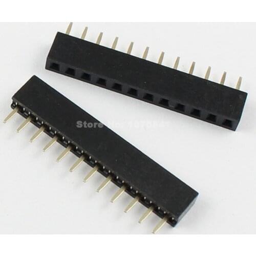 100pcs 2mm 2.0mm Pitch 12 Pin Female Single Row Straight Pin Header Strip