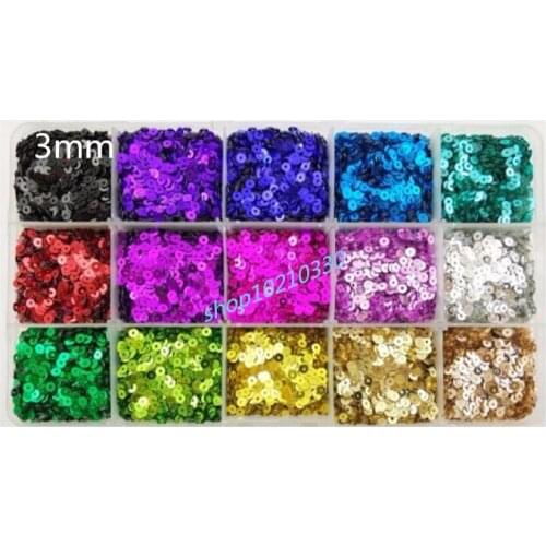 3 mm Sequin Flat Round PVC Loose Sequins Crafts Paillette Sewing Clothes Decoration DIY Accessory 20g