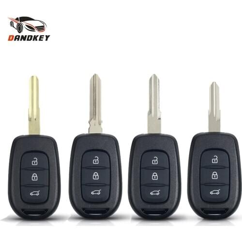Dandkey Replacement Remote Car Key Shell For Renault Duster Sandero Logan Clio Captur Laguna Scenic 2015 2016 Fob Case Cover