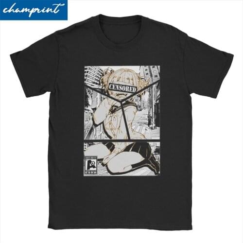 Men Womens Explicit Toga Himiko T Shirts Boku No My Hero Academia Manga Pure Cotton Clothing Crew Neck Tees Unique T-Shirts
