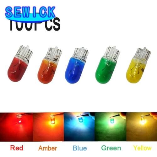 100pcs car t10 halogen w5w 194 158 wedges 12v 5w xexon lamp warm white amber instrument light reading light clearance lamp