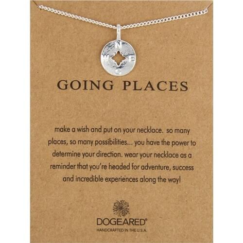 Hot Sale Going Places Compass Necklace Pendant Jewelry For Women Girl Best Gift