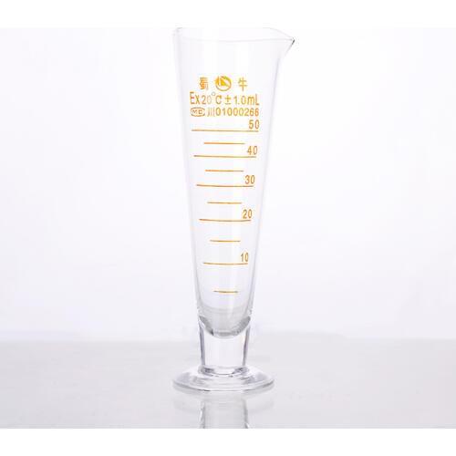 Graduate,with spout,short lines.Capacity 50ml,Measuring glass,Medicine glass,Test mixer