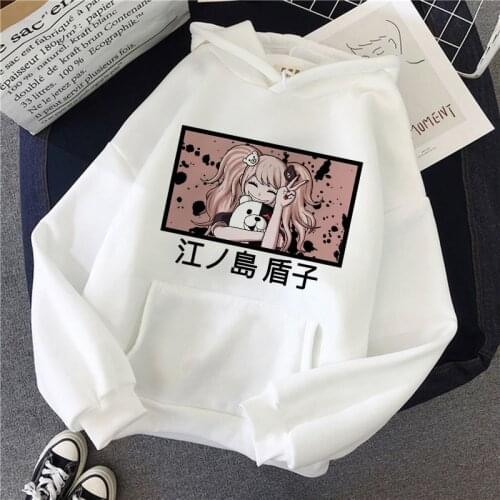 Danganronpa Hoodies Unisex Anime Ouma Kokichi Sweatshirts Men/women Kawaii Hip Hop 90s Harajuku Nagito Komaeda Streetwear Male