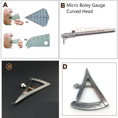 Dental Bite Gauge Caliper Mouth Gag Opening Capacity Measuring Ruler Micro Boley Gauge Aesthetic