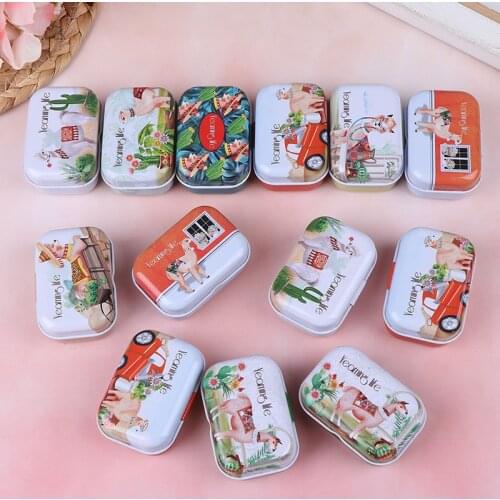 Colorful Mini Tin Box Sealed Jar Packing Boxes Candy Box Small Storage Boxes Cans Jewelry Coin Earrings Headphones Gift Boxes