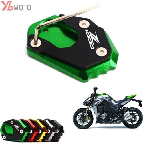 Fashion Motorcycle Side Stand Enlarger Plate Pad kickstand Extension For KAWASAKI Z1000 2010-2019 Z1000SX NINJA 1000 2011-2016