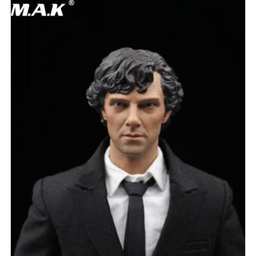 1:6 Scale Male Figure Head Sculpt Benedict Cumberbatch Sherlock Male Head Carving Model Figure Accessories F 12" Man Figure Body