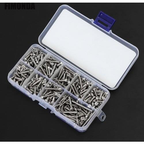 430pcs Stainless Steel Screw Nut Set Hex Socket Cap/Button/Flat Head Screws for 1/10 RC Crawler Axial SCX10 III Capra 1.9UTB