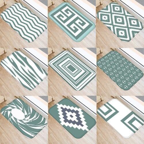 Geometric Doormat Kitchen Mat Set Dirty-proof Carpet Hallway Doormat Bedside Floor Mat Non-slip Water Absorption Bathroom Rugs