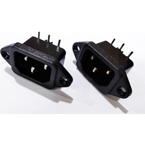 NCHTEK 90 Degree Angled 10A 250V IEC 320 C14 3Pin Male Plug AC Power Socket/Free DHL Shipping/200PCS