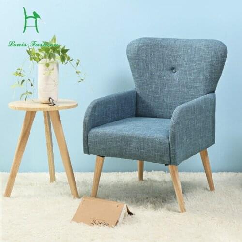 [new] wood and lazy sofa cloth sofa beioufeng bedroom balcony small sofa