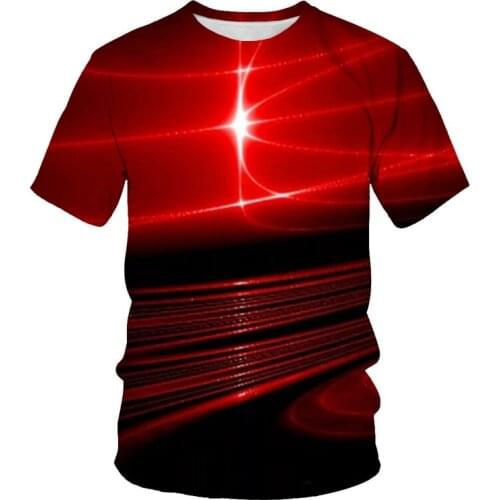 Summer mens 3DT shirt, geometric cool digital printing graphics, handsome guys and beautiful women fashion trend T-shirts