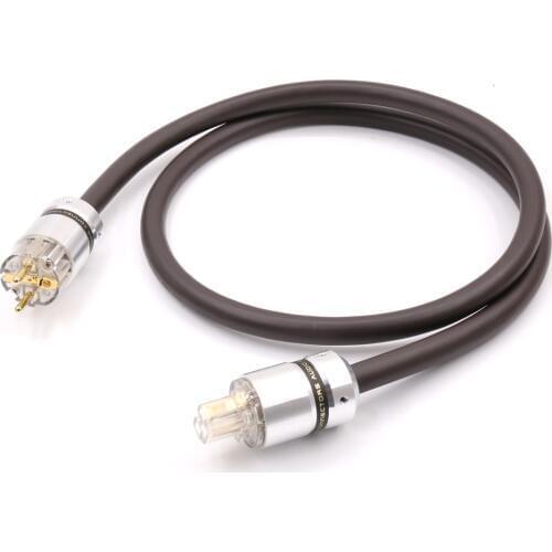 Viborg OFC RISR 6MM square Hi-Fi Power AC Mains Cable Audiophile Power Cord with Schuko Power Plug