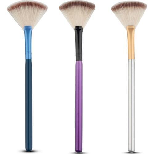 Mix Color Makeup Slim Fan Shape Powder Concealor Blending Finishing Highlighter Contour Brush Cosmetic Beauty Tool -27