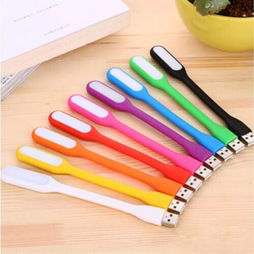 2pcs/set Mini USB Night Light LED Flexible Reading Desk Lamp for Mobile Power Laptop Adapter 1.2W 5V