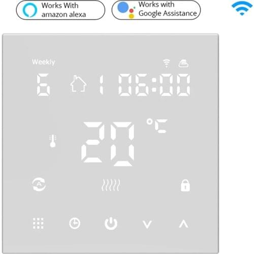 Tuya WiFi Smart Thermostat, Electric floor Heating Water/Gas Boiler Temperature Remote Controller for Google Home, Alexa