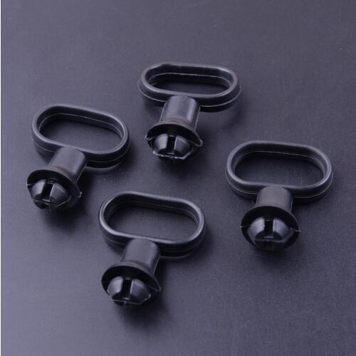 Beler 4Pcs Universal Black Rubber 5.5x4.1 cm Front Mudguard Speedometer Cable Guide Holder for Motorcycle