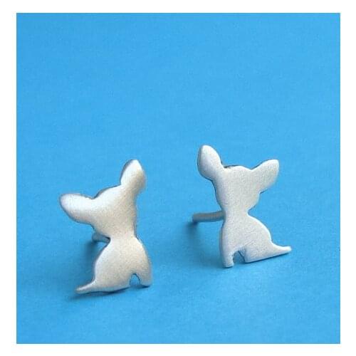 Daisies 10Pair Vintage Hippie Tiny Chihuahua Stud Earring Boho Chic Mini Dog Ladies Love Statement Jewelry For Women Brincos