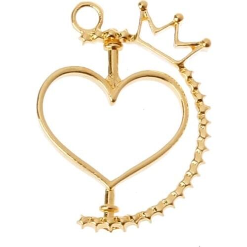 Rotating Flame UV Resin DIY Keychain Pendant Open Bezel Setting Jewelry Making