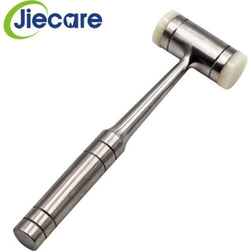 1 PC Double-headed Nylon Dental Bone Hammer Stainless Steel Handle Autoclave Teeth Surgical Extraction Tool Dentist Instrument