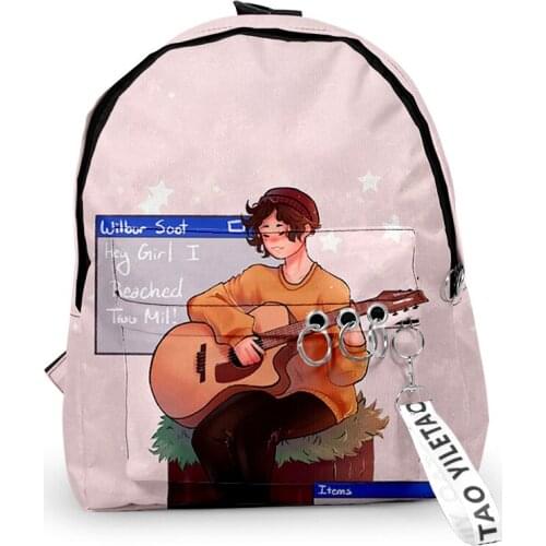 2021 3D Wilbur Soot Dream Team Fashion Men Women Backpack Fabric Oxford hanging buckle Style Girls School bag Travel Backpack