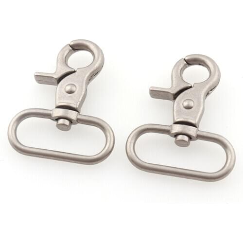 6pcs Metal Silver Belt Buckle Strap Bag Clasps Lobster Swivel Trigger Clips Snap Hooks Handbag Metal Buckles 30mm Accessories