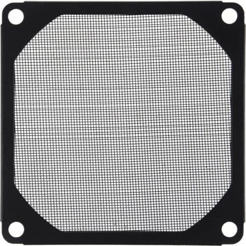 8cm x 8cm PC Cooler Fan Aluminum Dustproof Meshy Filtere Black