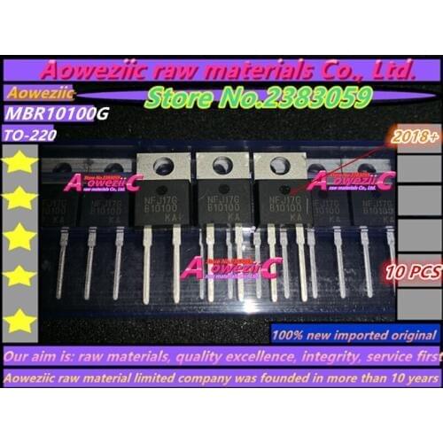 Aoweziic 2018+ 100% new imported original MBR10100G B10100G TO-220 Schottky diode 10A/100V