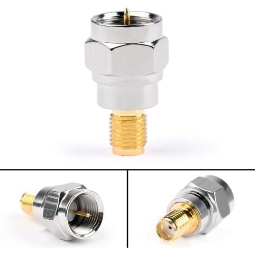 Artudatech 10PCS Adapter F TV Plug Male To SMA Female Jack Screw thread Antenna Auto Radio Connector Parts