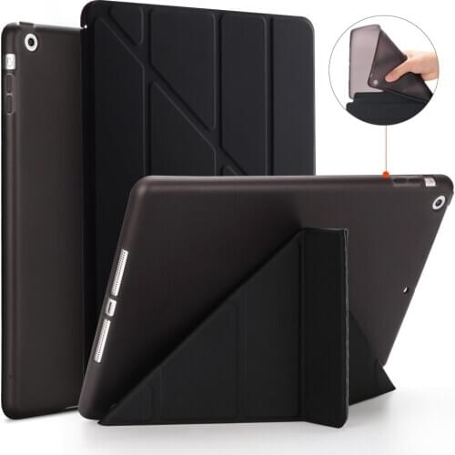 For ipad air 1 Model A1474 A1475 A1476 Case Silicone Soft Back Folio Stand with Auto Sleep/Wake Up PU Leather Smart Cover