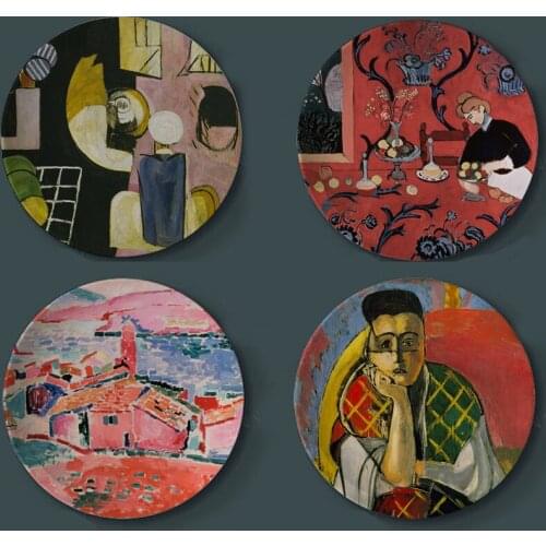 Henri Matisse Painting Decorative Plates Ceramic Home Artistic Dish Hotel Background Display Abstract Oil Plate