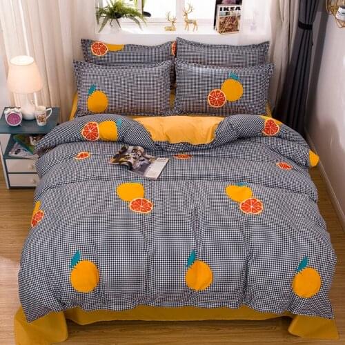 3-D Print Orange Fashion Bedding Set Simple Duvet Cover Set Pillowcase Home Textile 2/3pcs Bed Linen King Queen Size Dropship