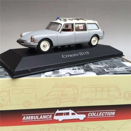 Diecast 1/43 Scale Citroen ID19 Ambulance Alloy Car Model Static Display Adult Collection Show Gift Boy Hot Toys