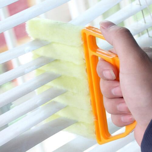20 pcs New Arrive Vertical Window Blinds Brush Cleaner Mini 7 Shape Hand Held Window Brush Pinceis Novelty Households Cleaning