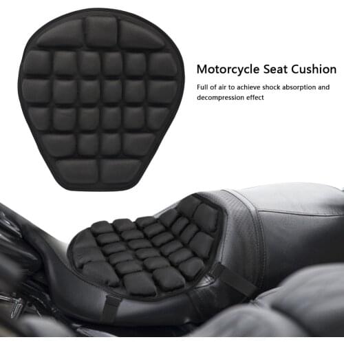 Motorcycle Seat Cushion Comfortable Inflatable Air Cushion Sunscreen Mat 3D Shock Absorb Breathable Motorbike Seat